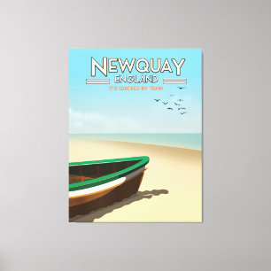 Newquay England Vintage-Reiseplakat für die Küste Leinwanddruck