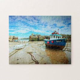 Newquay Harbor, Cornwall bei Low Tide Puzzle