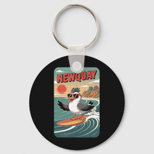 Newquay-Strand Vibes, Spaß im Retro-Sonnenuntergan Schlüsselanhänger