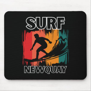 Newquay Surf Retro Cornwall Surfen Und Strand-Vibe Mousepad