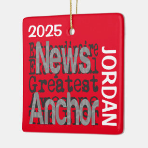 News Anchor Extraordinaire BENUTZERDEFINIERT Keramikornament