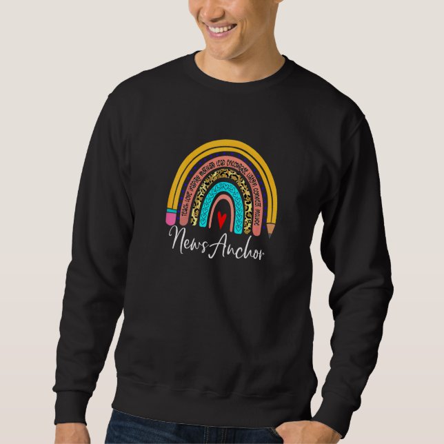 News Anchor Rainbow News Media Production Communic Sweatshirt (Vorderseite)
