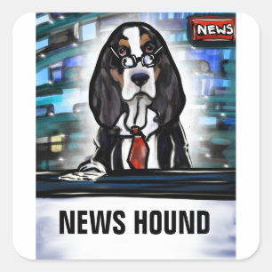 NEWS HOUND QUADRATISCHER AUFKLEBER