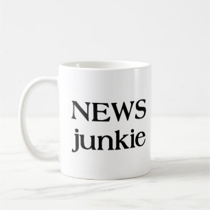 News-Junkie-Schlüsselanhänger Kaffeetasse