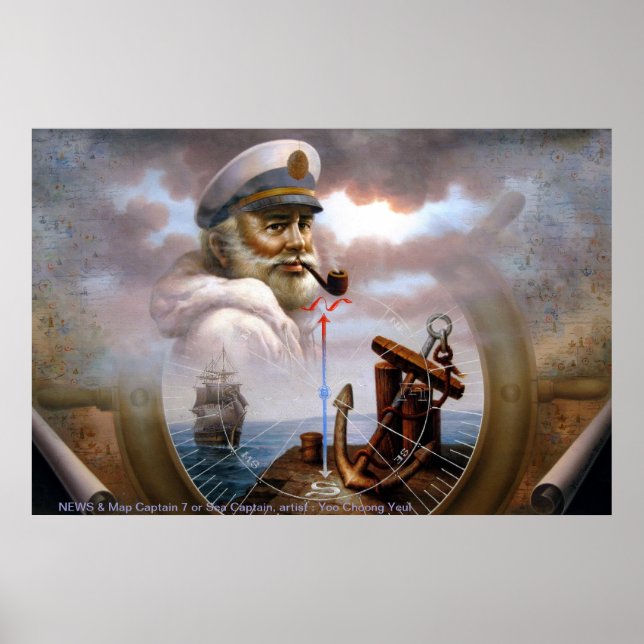 NEWS & Map Captain 7 oder Sea Captain Poster (Vorne)