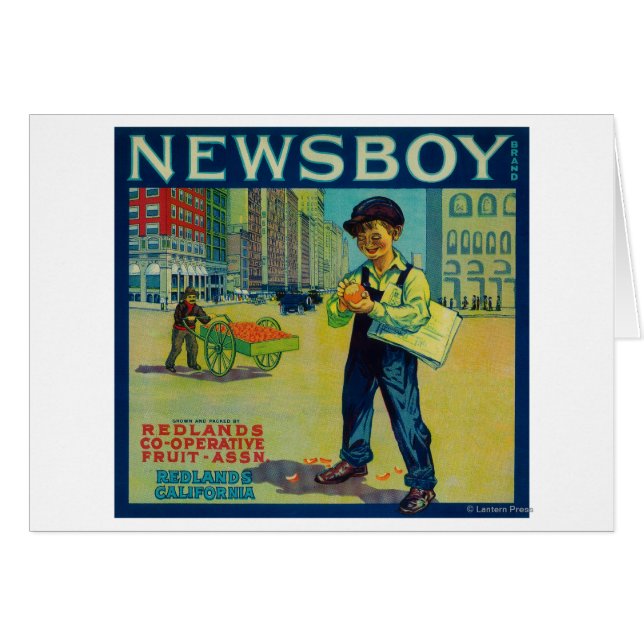 Newsboy Orange LabelRedlands, CA (Vorderseite (Horizontal))