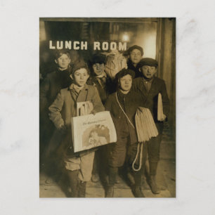 NEWSBOYS in New York Wende des Jahrhunderts Postkarte