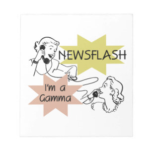 Newsflash Ich bin ein Gamma-Geschenk Notizblock