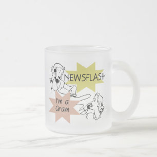 Newsflash Ich bin Oma T-Shirts und Geschenke Mattglastasse