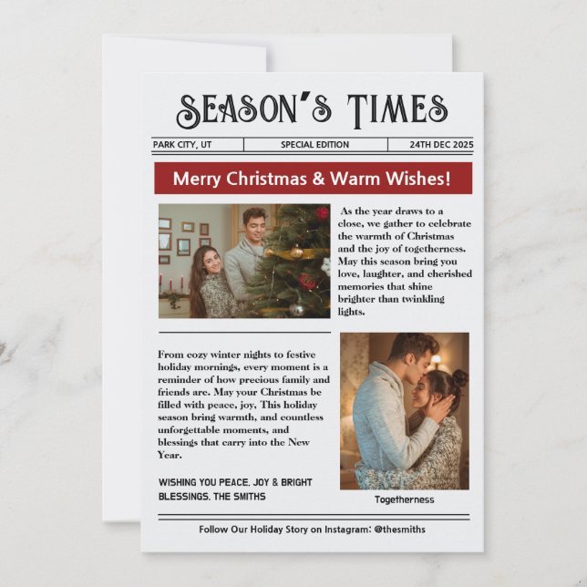 Newsletter Arch Foto Collage Weihnachten (Vorderseite)