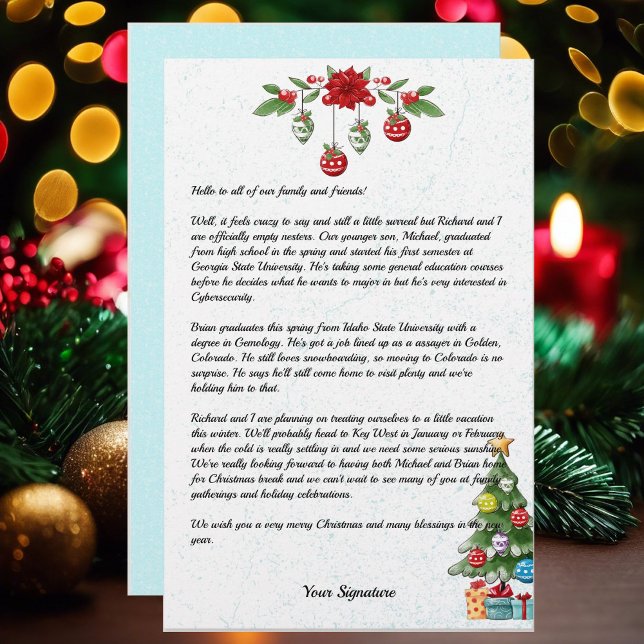 Newsletter der Weihnachtsfamilie - Ihr Text Briefpapier (Von Creator hochgeladen)