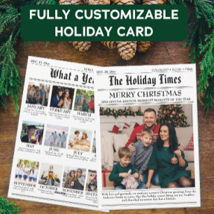 Newsletter "Holiday Times Family Christmas Foto" Feiertagskarte