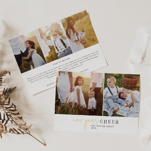 Newsletter "Modern Chic Foil Collage New Year" Folien Feiertagskarte