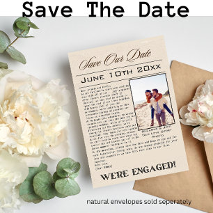 NEWSLETTER RETTET UNSER DATUM Hochzeitsankündigung Save The Date