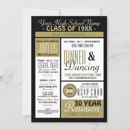 Newsletter Style High School Wiedersehen Einladung