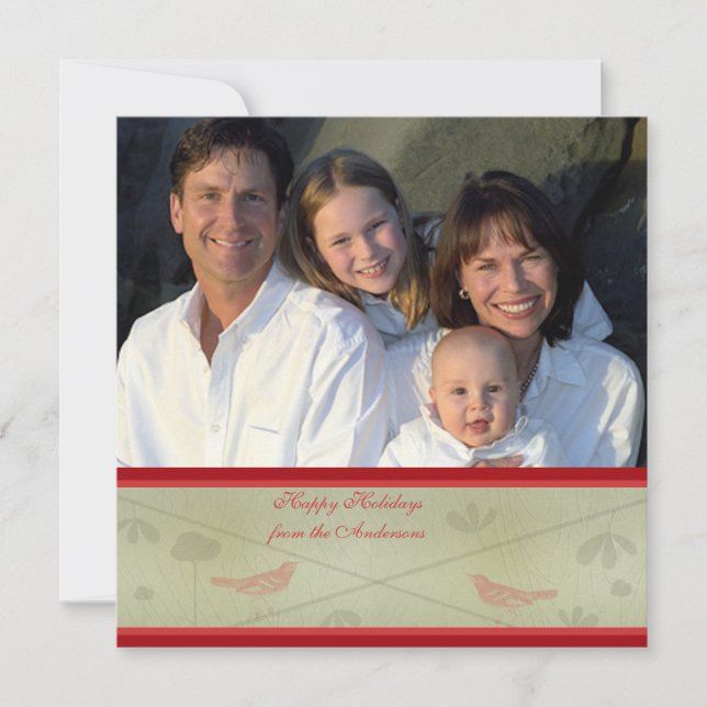 Newsletter zur "Back Red Bird Bird Holiday Card" Einladung (Vorderseite)