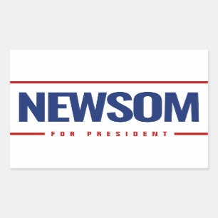 Newsom für Präsident Rechteckiger Aufkleber