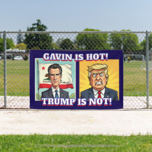 Newsom ist heiß, Trump ist nicht   Funny Political Banner