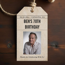 Newspaper Birthday News Funny Humorous Men 70th Geschenkanhänger