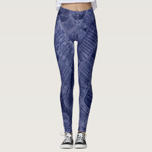NEWSPAPER - Blau Leggings