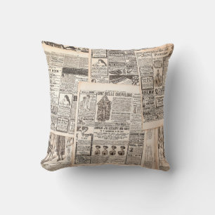 Newspaper pages with antique advertising. Woman's Kissen