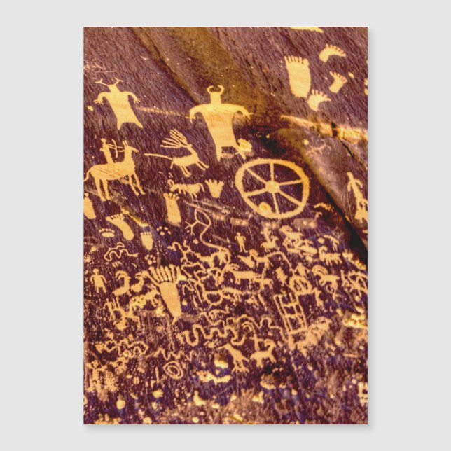 Newspaper Rock Amerikanische Ureinwohner Utah Magnetkarte (Vorderseite)