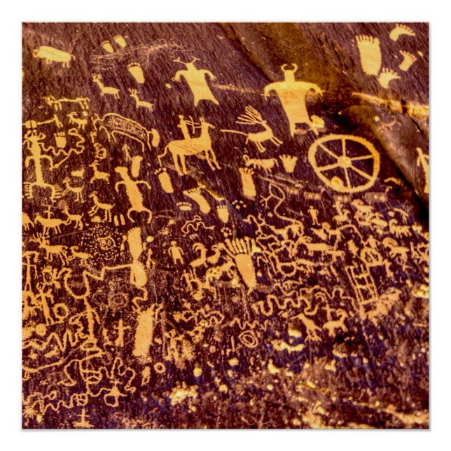 Newspaper Rock Amerikanische Ureinwohner Utah Poster (Vorderseite)