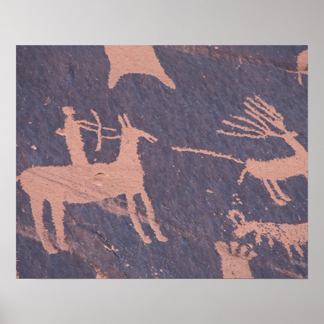 Newspaper Rock, S.P., UT Near Monticello. Poster (Vorne)