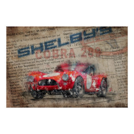 Newspaper Shelby Cobra 289 Poster