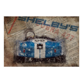Newspaper Shelby Cobra 427 Poster