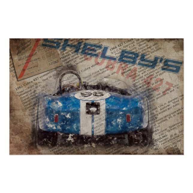 Newspaper Shelby Cobra 427 Poster (Vorderseite)