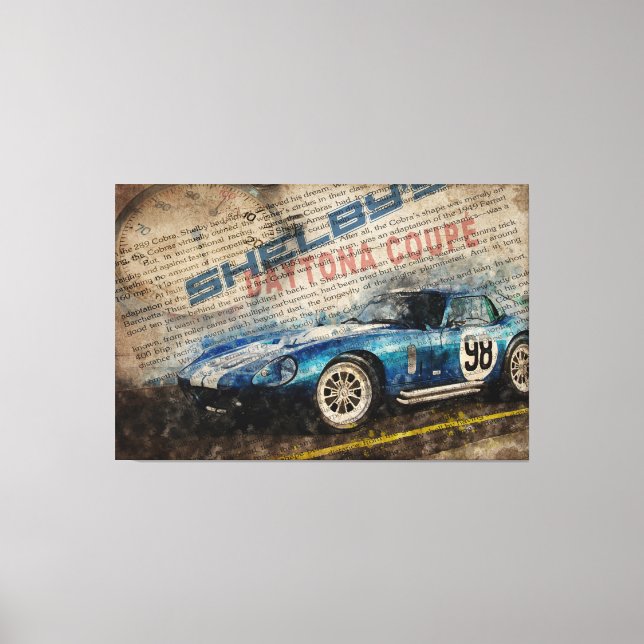 Newspaper Shelby Daytona Coupe 2 Leinwanddruck (Vorderseite)
