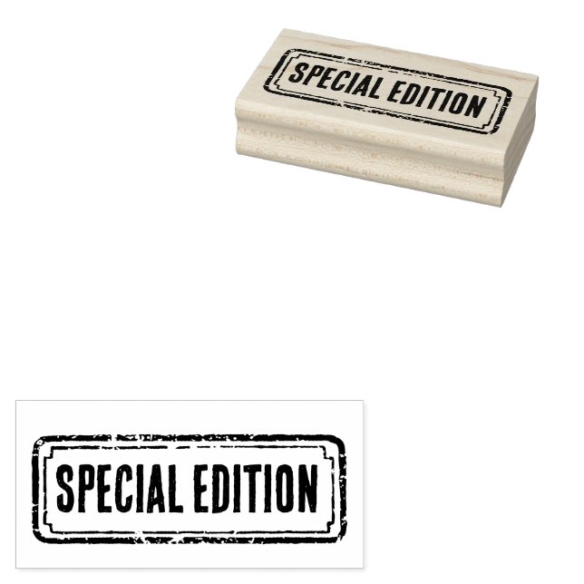 Newspaper Themed Distressed Special Edition Gummistempel (Stempel)