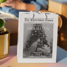 Newspaper What A Year Black White Photo Christmas