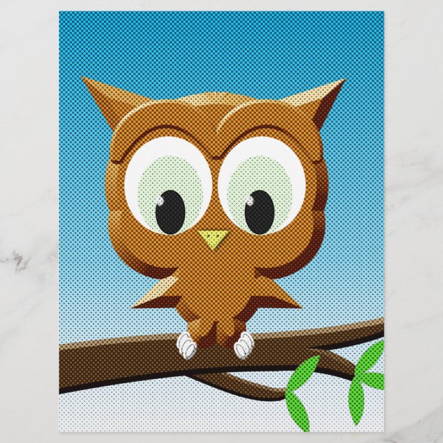 Newsprint Cartoon Owl (Vorderseite)