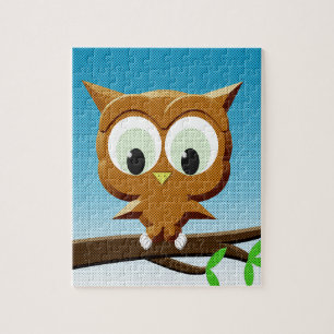 Newsprint Cartoon Owl Puzzle