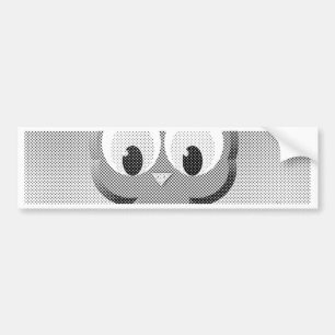 Newsprint-Schüssel in Schwarz und Weiß Autoaufkleber