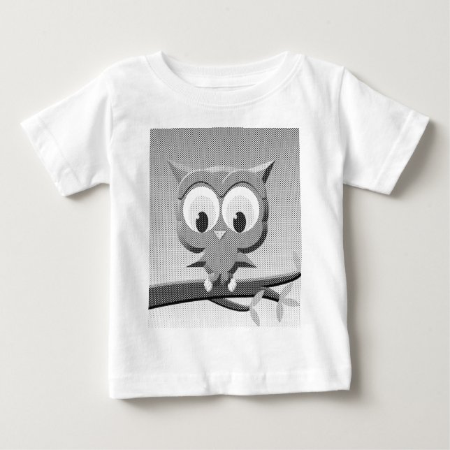 Newsprint-Schüssel in Schwarz und Weiß Baby T-shirt (Vorderseite)