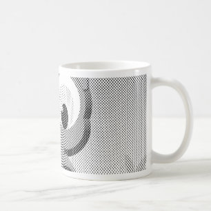 Newsprint-Schüssel in Schwarz und Weiß Kaffeetasse