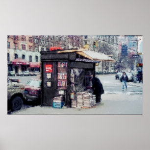 NEWSSTAND in BROADWAY und 75th Street - NEW YORK Poster