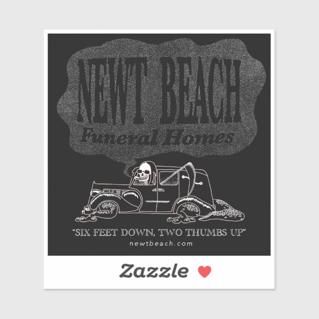 "Newt Beach Funeral Homes" Aufkleber (Blatt)