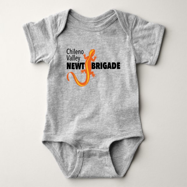 Newt Brigade Logo Baby Jersey Bodysuit Baby Strampler (Vorderseite)