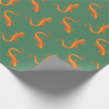 Newt Brigade Wrapping Paper - grün