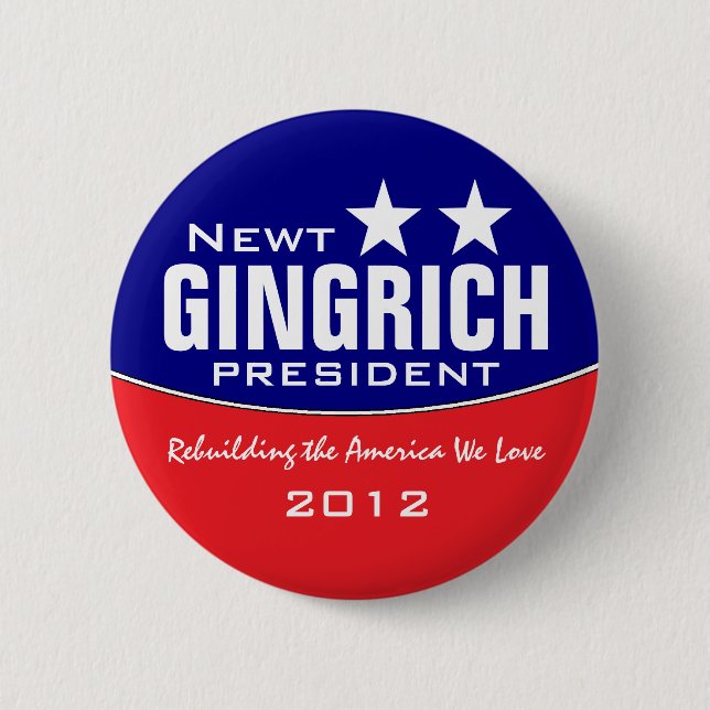 Newt Gingich Button (Vorderseite)