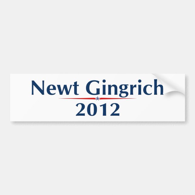 Newt Gingrich 2012 (v101) Autoaufkleber (Vorne)