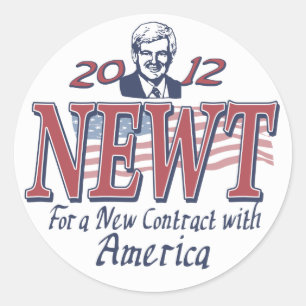 Newt Gingrich für Präsident 2012 Gear Runder Aufkleber