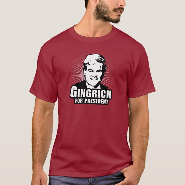 Newt Gingrich für Präsidenten T-Shirt (Vorderseite)