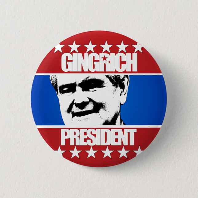 Newt Gingrich - Präsident Button (Vorderseite)