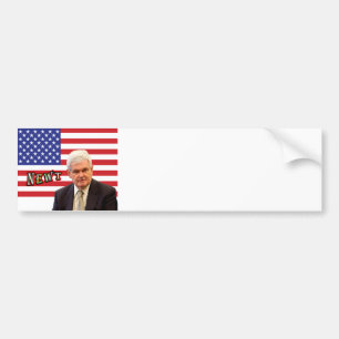 Newt Gingrich u. US-Flagge - schreiben Sie Ihren Autoaufkleber