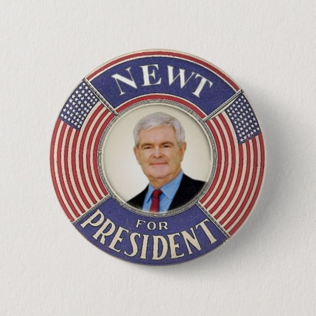 Newt- Gingrichknopf 2012 Button (Vorderseite)